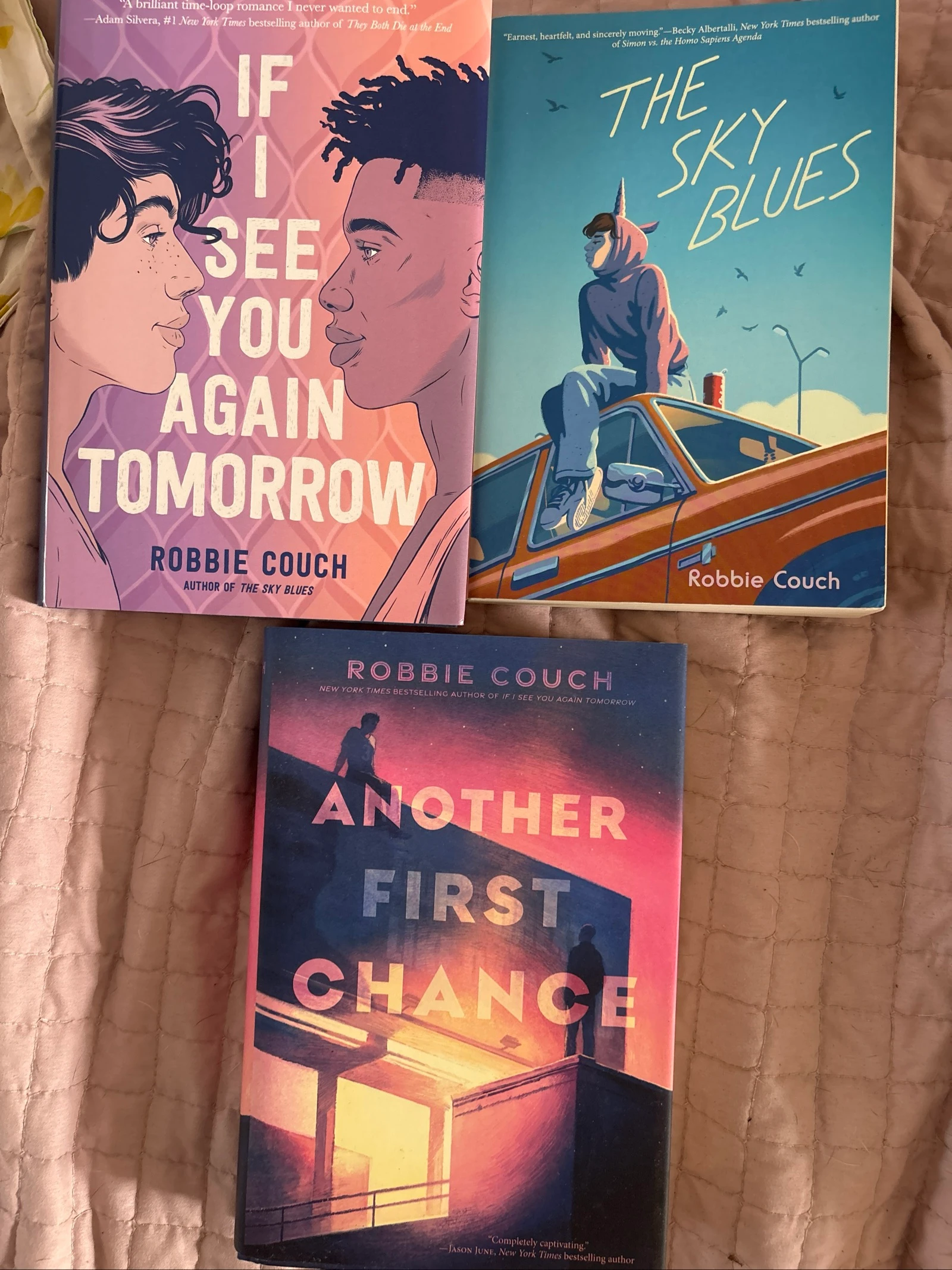 Lot 3 livres Robbie Couch : If I see you again tomorrow ; The Sky blues ; another first chance